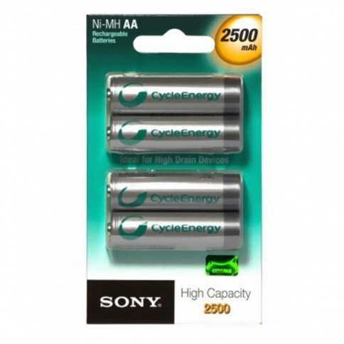 Pilhas Recarregáveis Sony AA High Capacity com 4