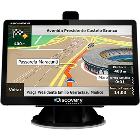 GPS Automotivo Aquarius Discovery Channel Tela 4.3